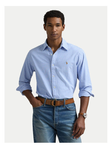 Polo Ralph Lauren Риза 710853129002 Светлосиньо Custom Fit