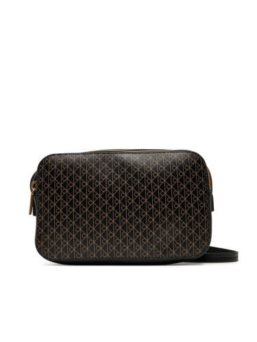 Calvin Klein Дамска чанта Emblem Aop Elongated Camera Bag LV04F3268G Черен