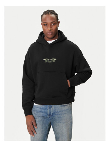 HUGO Суитшърт 50542558 Черен Regular Fit