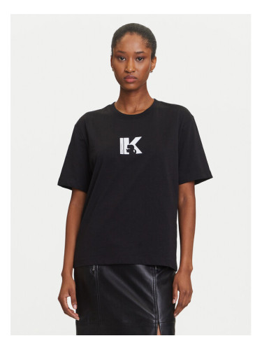 Karl Lagerfeld Jeans Тишърт A3W17094 Черен Regular Fit