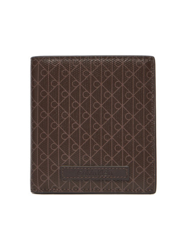 Calvin Klein Портфейл Coated Ns Slim Billfold LV04D1084G Кафяв