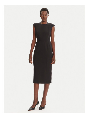 HUGO Коктейлна рокля Karami 50542651 Черен Regular Fit