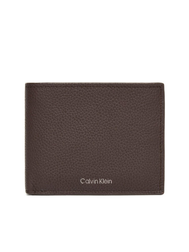 Calvin Klein Портфейл Foil Emboss Ew Bill Fold LV04D1062G Кафяв