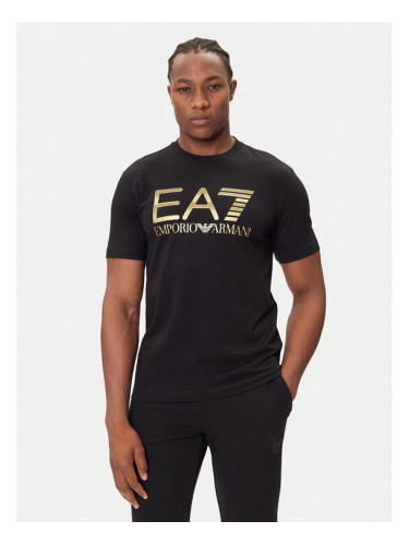 EA7 Emporio Armani Тишърт 7M001189 AF17789 UC001 Черен Regular Fit