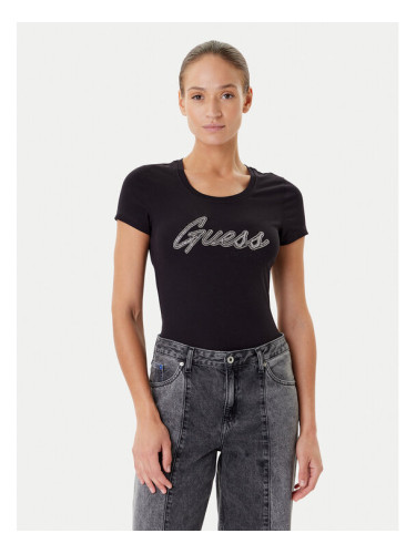 Guess Тишърт W5YI16 J1314 Черен Regular Fit