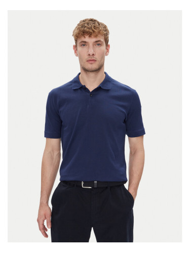 Marc O'Polo Тениска с яка и копчета 526 2144 53004 Тъмносин Regular Fit