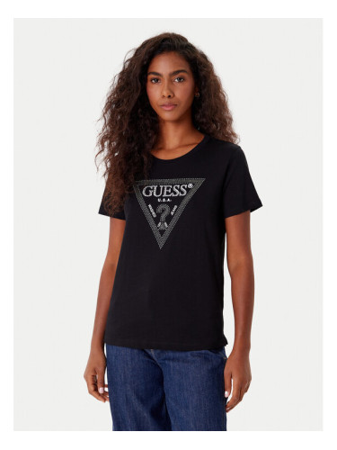 Guess Тишърт W5BI18 I3Z14 Черен Regular Fit