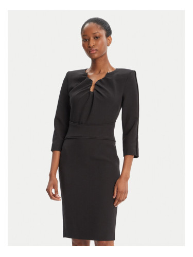 Simona Corsellini Коктейлна рокля A25CPAB01101 Черен Slim Fit