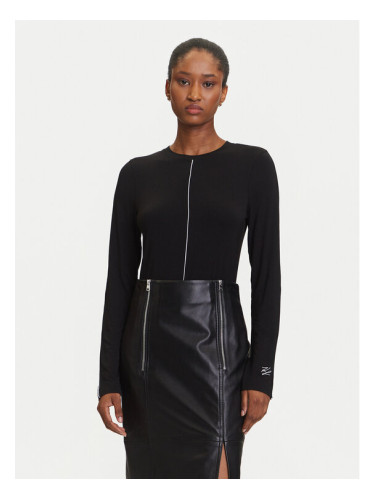 KARL LAGERFELD Блуза A3W17007 Черен Slim Fit