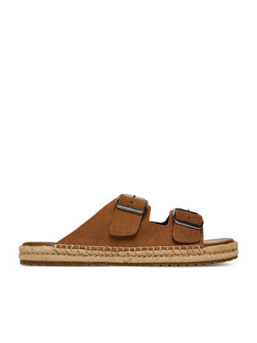 Tommy Hilfiger Еспадрили Flex Jutte Hilfiger Suede Sandal FM0FM05503 Кафяв