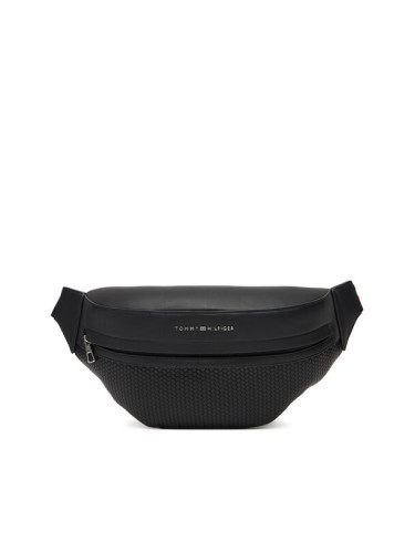 Tommy Hilfiger Чанта за кръст Th Woven Bum Bag AM0AM13634 Черен