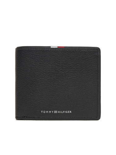 Tommy Hilfiger Портфейл Th Corp Cc Flap & Coin AM0AM13741 Черен