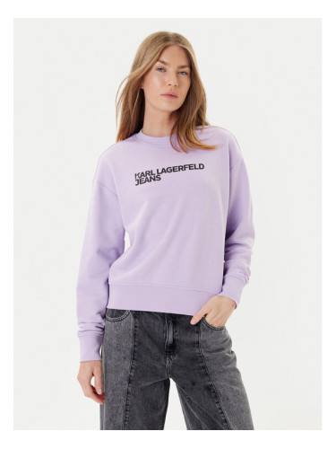Karl Lagerfeld Jeans Суитшърт A1W20005 Виолетов Regular Fit