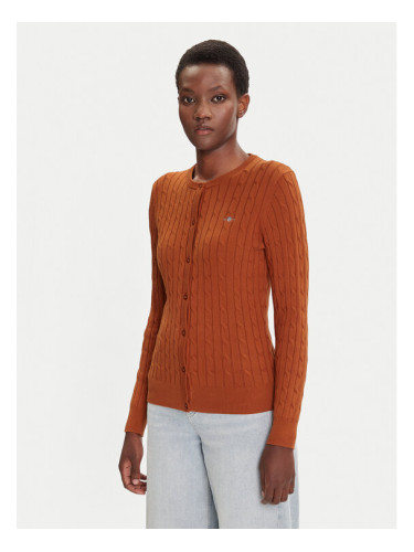 Gant Кардиган 4800103 Кафяв Slim Fit