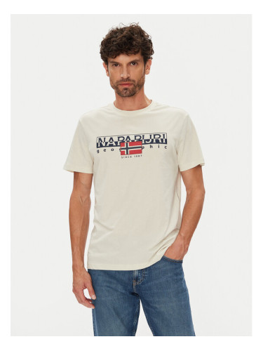 Napapijri Тишърт S-Aylmer NP0A4HTO Бежов Regular Fit