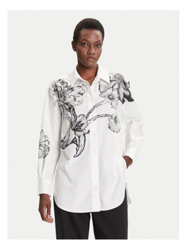 Desigual Риза Byn Lacroix 25WWCW07 Бял Loose Fit