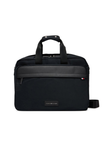 Tommy Hilfiger Чанта за лаптоп Th Nylon Workbag AM0AM13619 Черен
