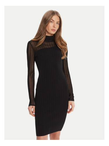 HUGO Плетена рокля Siclaminy 50542664 Черен Slim Fit
