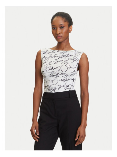 KARL LAGERFELD Боди A3W17010 Екрю Slim Fit