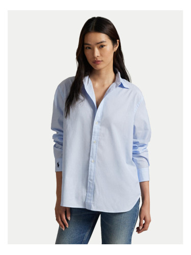 Polo Ralph Lauren Риза 211968220002 Светлосиньо Oversize