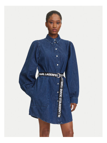 Karl Lagerfeld Jeans Дънкова рокля A3W13014 Син Regular Fit