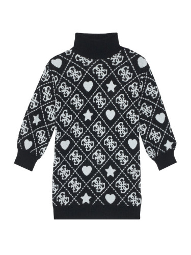 Guess Плетена рокля J5BK03 Z3K10 Черен Regular Fit