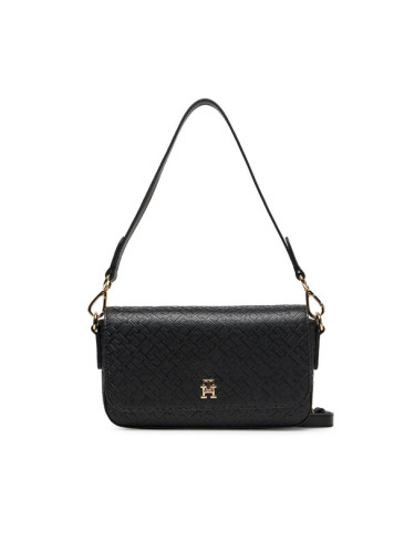 Tommy Hilfiger Дамска чанта Th Icon Conv Crossover Mono AW0AW18002 Черен