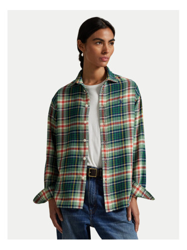 Polo Ralph Lauren Риза 211A95156002 Зелен Relaxed Fit