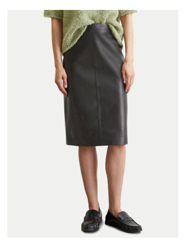 Marc O'Polo Кожена пола 506 7035 77011 Черен Regular Fit