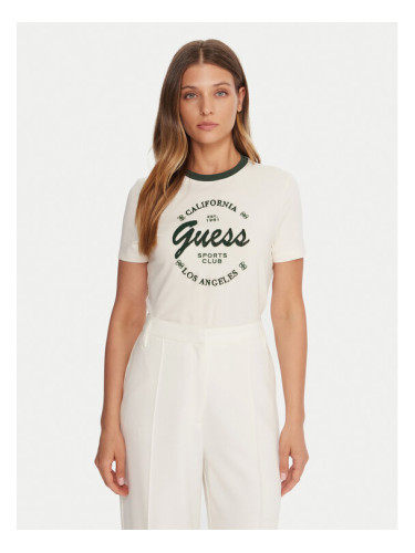 Guess Тишърт V5BI03 J1314 Бежов Slim Fit