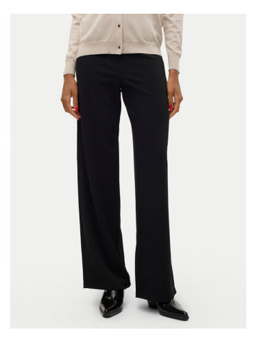 Vero Moda Текстилни панталони Berlin 10318454 Черен Wide Leg