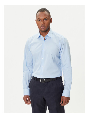 BOSS Риза H-Joe 50545075 Светлосиньо Regular Fit