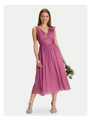 Swing Коктейлна рокля 5AJ07600 Розов Regular Fit