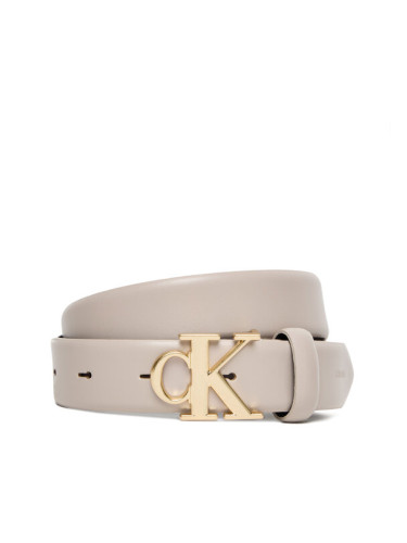 Calvin Klein Дамски колан Ck Buckle 30Mm Fixed Belt LV04F7054G Екрю