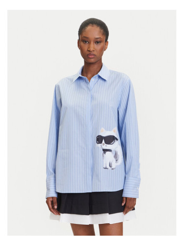 KARL LAGERFELD Риза A3W11029 Син Regular Fit