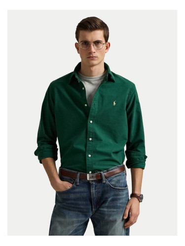 Polo Ralph Lauren Риза 710804257063 Зелен Slim Fit