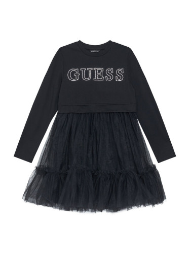 Guess Ежедневна рокля J5YK03 KAUH0 Черен Regular Fit