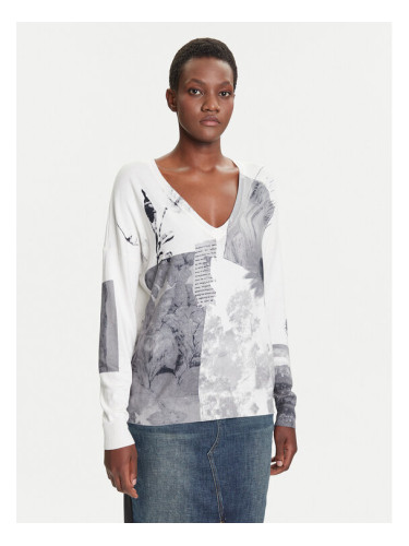 Desigual Пуловер Gotemburgo 25WWJF15 Сив Regular Fit