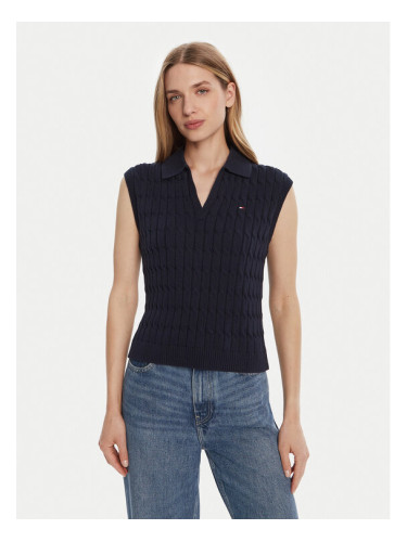 Tommy Hilfiger Пуловер WW0WW45655 Тъмносин Regular Fit