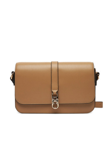 Tommy Hilfiger Дамска чанта Th Libre Flap Crossover AW0AW17723 Кафяв