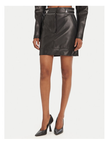 KARL LAGERFELD Пола от имитация на кожа A3W12014 Черен Regular Fit