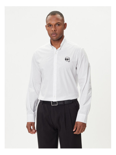 KARL LAGERFELD Риза 605911 554671 Бял Slim Fit