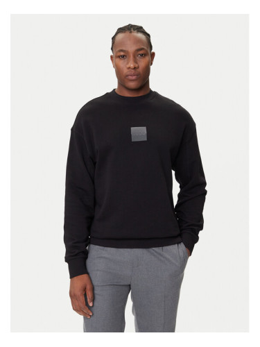 HUGO Суитшърт Dusplited 50542847 Черен Relaxed Fit