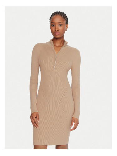 Guess Ежедневна рокля W5BK45 Z0572 Бежов Slim Fit