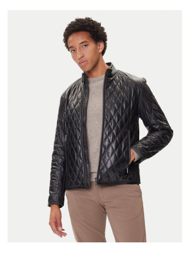 JOOP! Кожено яке 17 Boys 1500150 80000851 Черен Regular Fit