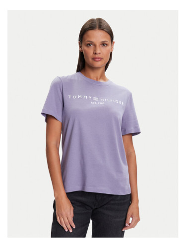 Tommy Hilfiger Тишърт WW0WW40276 Виолетов Regular Fit