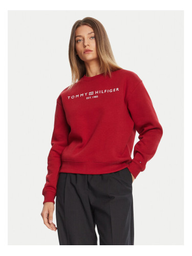 Tommy Hilfiger Суитшърт WW0WW39791 Червен Relaxed Fit