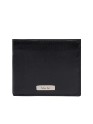 Calvin Klein Портфейл Plaque Ew Billfold LV04D1066G Черен