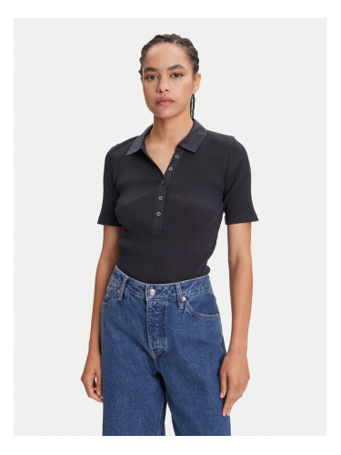 Marc O'Polo Тениска с яка и копчета 506 2156 53001 Тъмносин Slim Fit