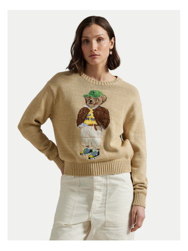 Polo Ralph Lauren Пуловер 211972121001 Бежов Relaxed Fit